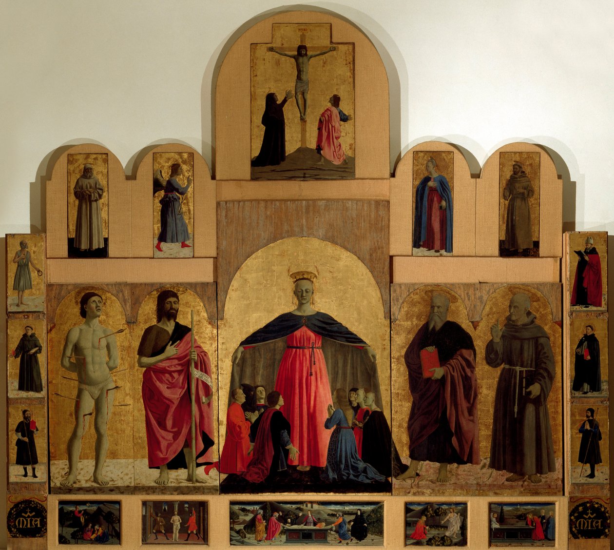 yksityiskohta alttaritaulusta Misericordia tekijältä Piero della Francesca
