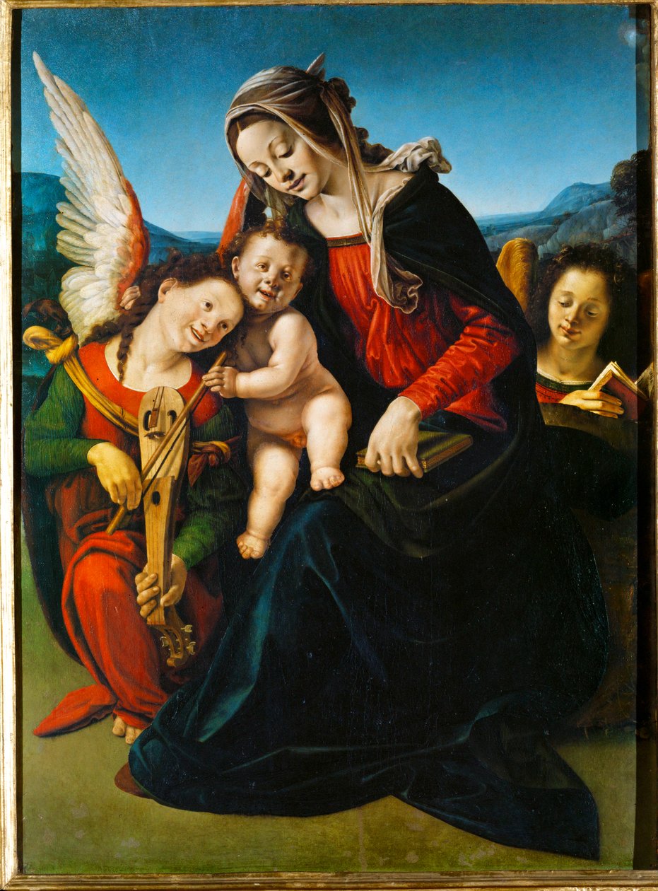 Madonna ja lapsi enkelien kanssa tekijältä Piero di Cosimo