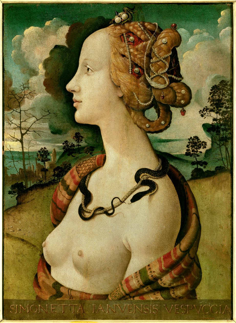 Simonetta Vespuccista sanotun naisen muotokuva tekijältä Piero di Cosimo