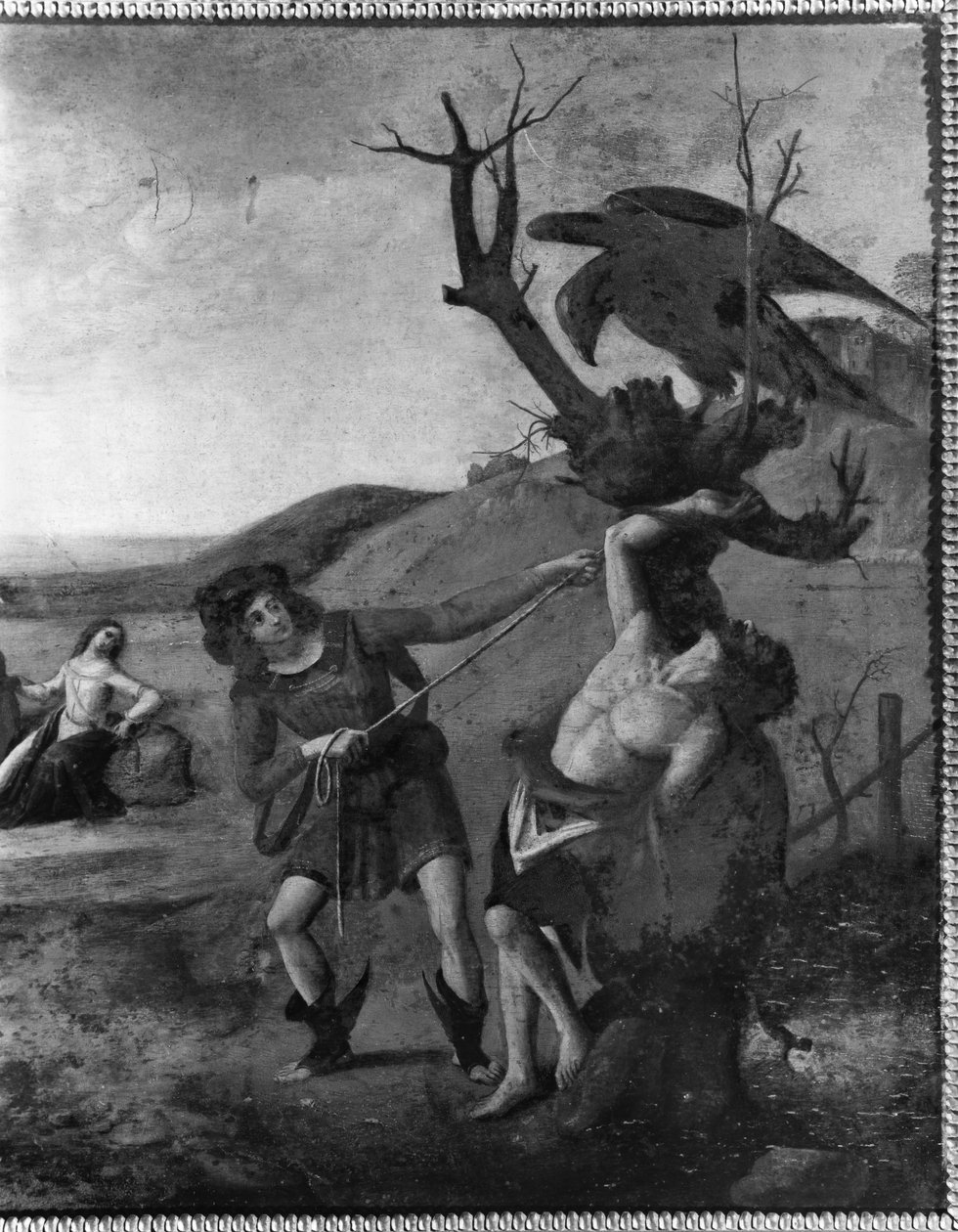 Prometheuksen myytti, n. 1515 (yksityiskohta) tekijältä Piero di Cosimo