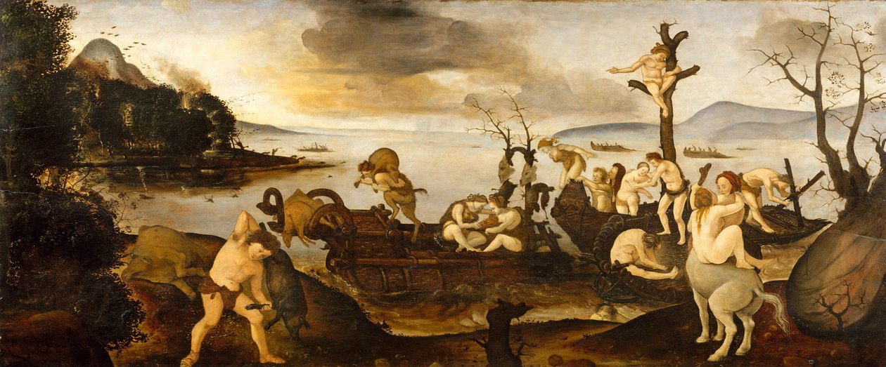 Paluu metsästä, n. 1494-1500. tekijältä Piero di Cosimo