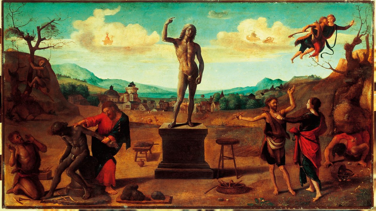Prometheuksen myytti , noin 1515 (maalaus) tekijältä Piero di Cosimo