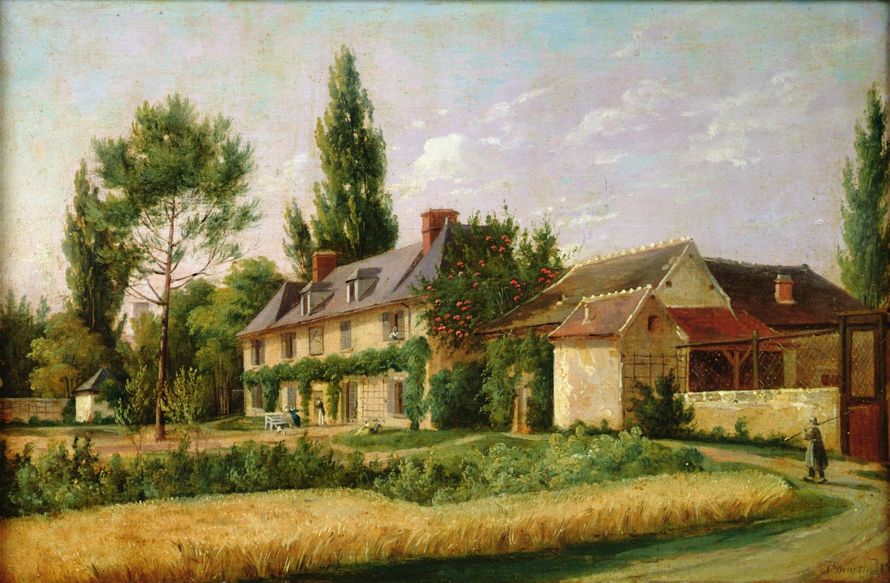 Maalaistalo Pariisin laitamilla, 1832 tekijältä Pierre Alexandre Pau de Saint Martin