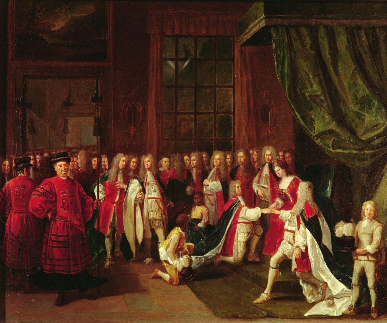 Kuningatar Anne ja ritarikunta, noin 1720-luku. tekijältä Pierre Angelis or Angillis