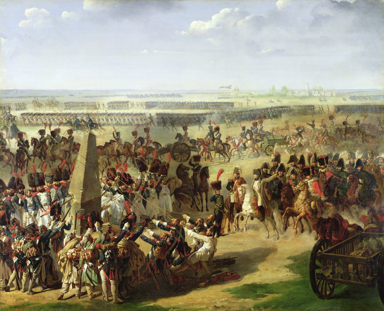 Ranskan armeija kaatamassa Rosbachin kolonnaa, 18. lokakuuta 1806, 1810. tekijältä Pierre Antoine Augustin Vafflard