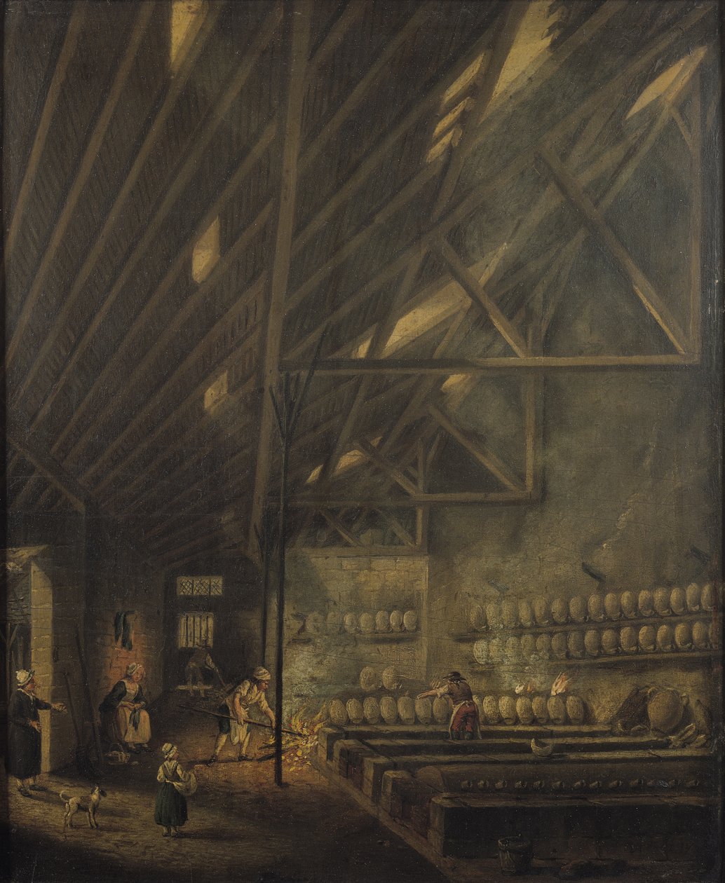 Työpajan sisustus, 1777 tekijältä Pierre Antoine Demachy