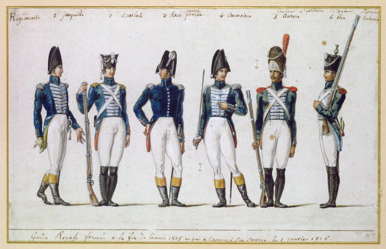 Ranskan kuninkaallinen kaarti, 1816 (guassi) tekijältä Pierre Antoine Lesueur
