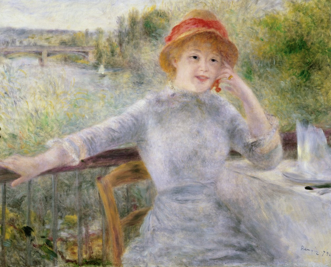 Alphonsine Fournaise (1845-1937) Grenouilleressa, 1879 tekijältä Pierre Auguste Renoir