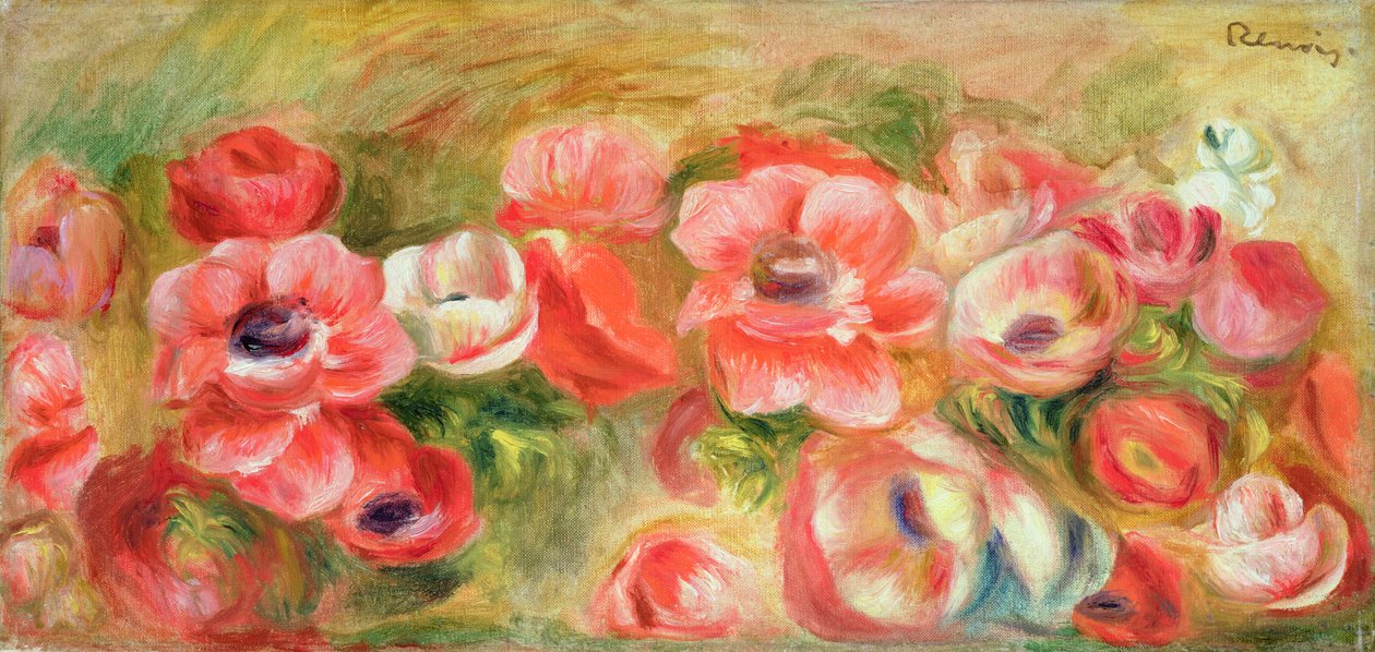 Anemones, n. 1890 tekijältä Pierre Auguste Renoir