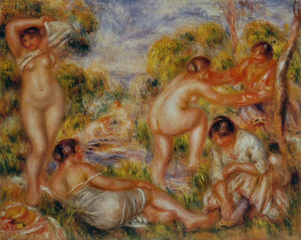 Baigneuses tekijältä Pierre Auguste Renoir
