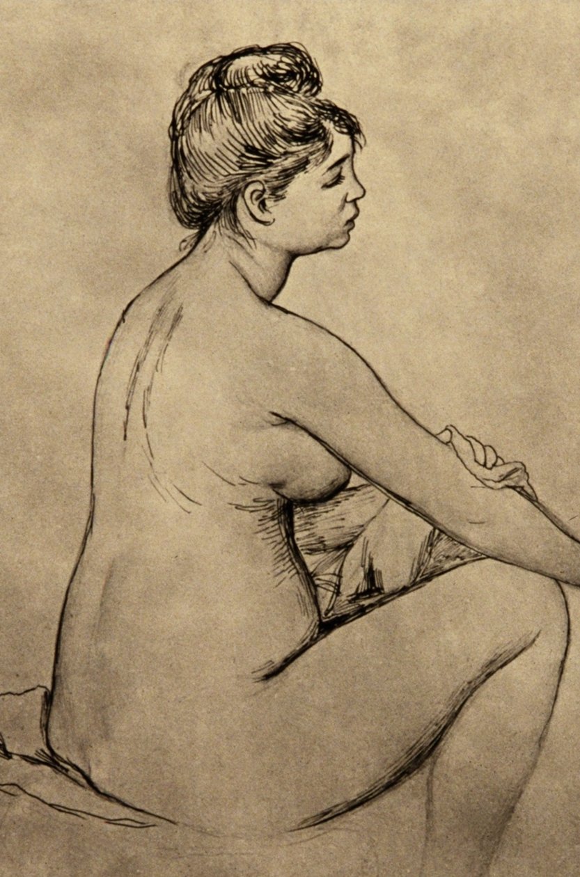 Bather kuivattaa itseään tekijältä Pierre Auguste Renoir