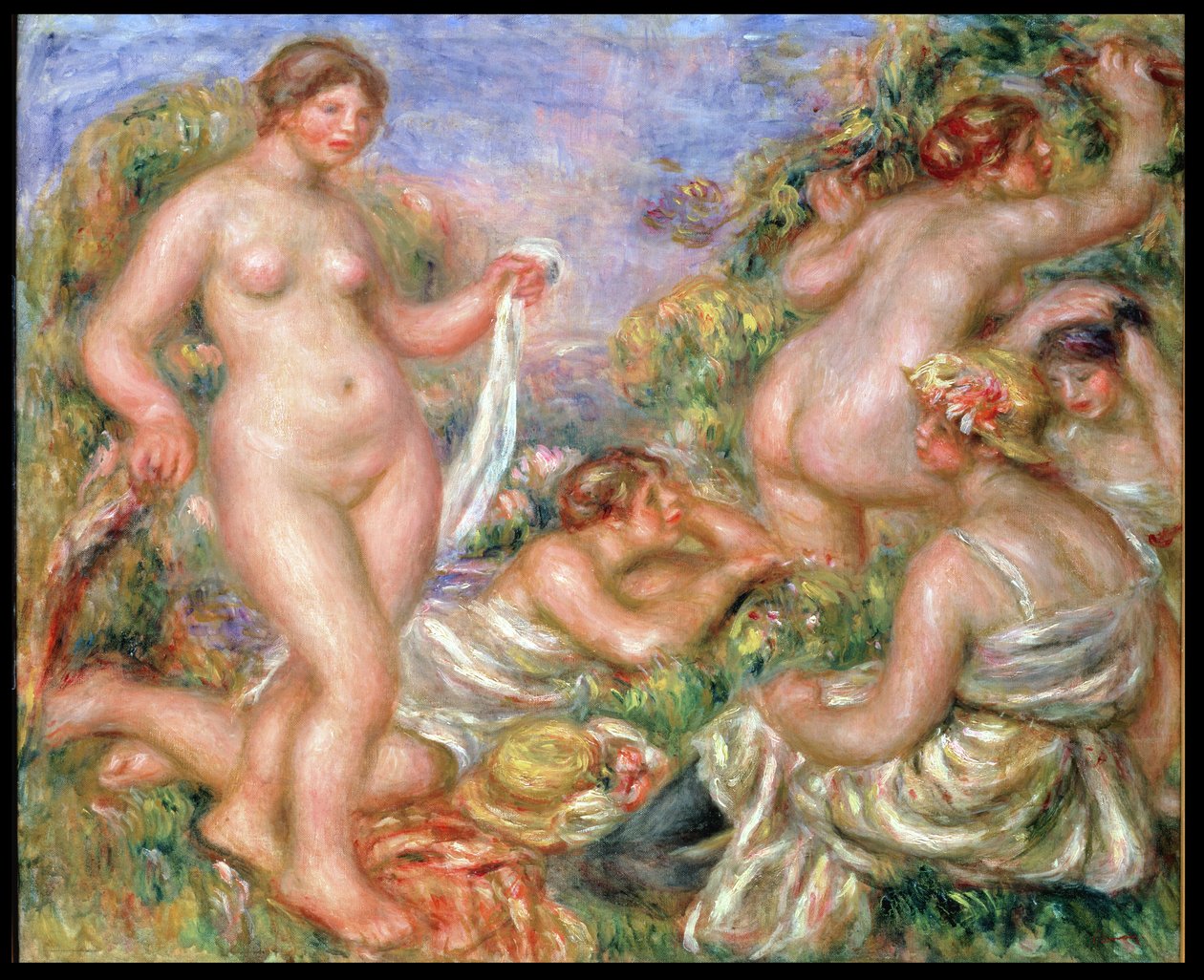Uimarit, n. 1918 tekijältä Pierre Auguste Renoir