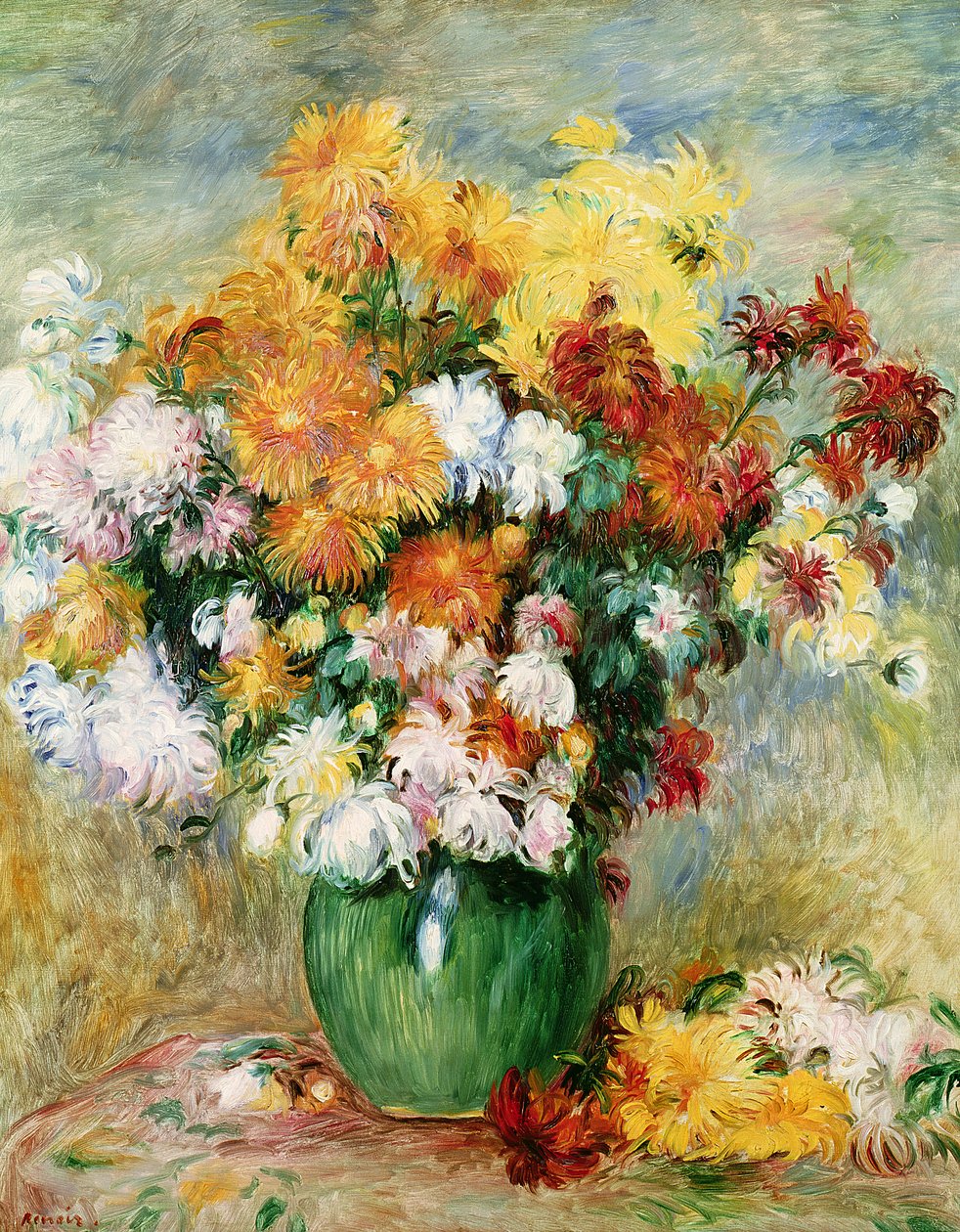 Krysanteemikimppu, noin 1884 tekijältä Pierre Auguste Renoir