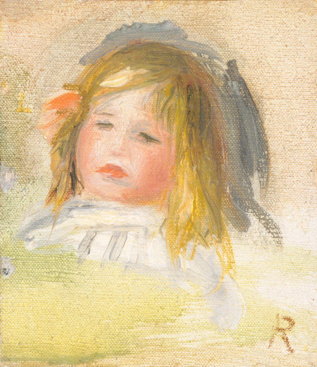 Vaaleat hiukset lapsi, 1895-1900 tekijältä Pierre Auguste Renoir