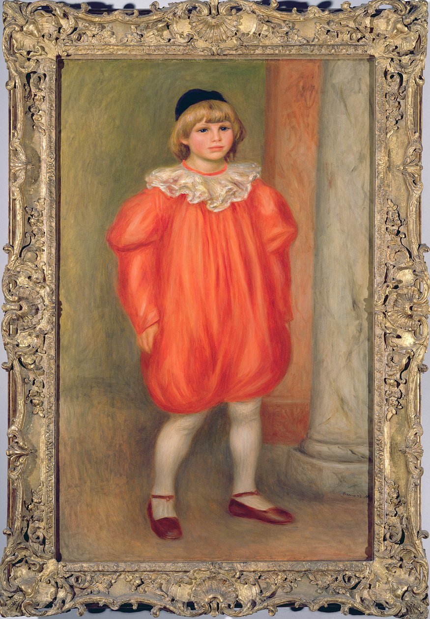 Claude Renoir klovniasussa, 1909 (katso myös 869806) tekijältä Pierre Auguste Renoir