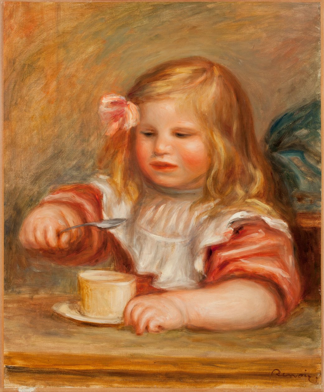 Coco syö keittoaan tekijältä Pierre Auguste Renoir
