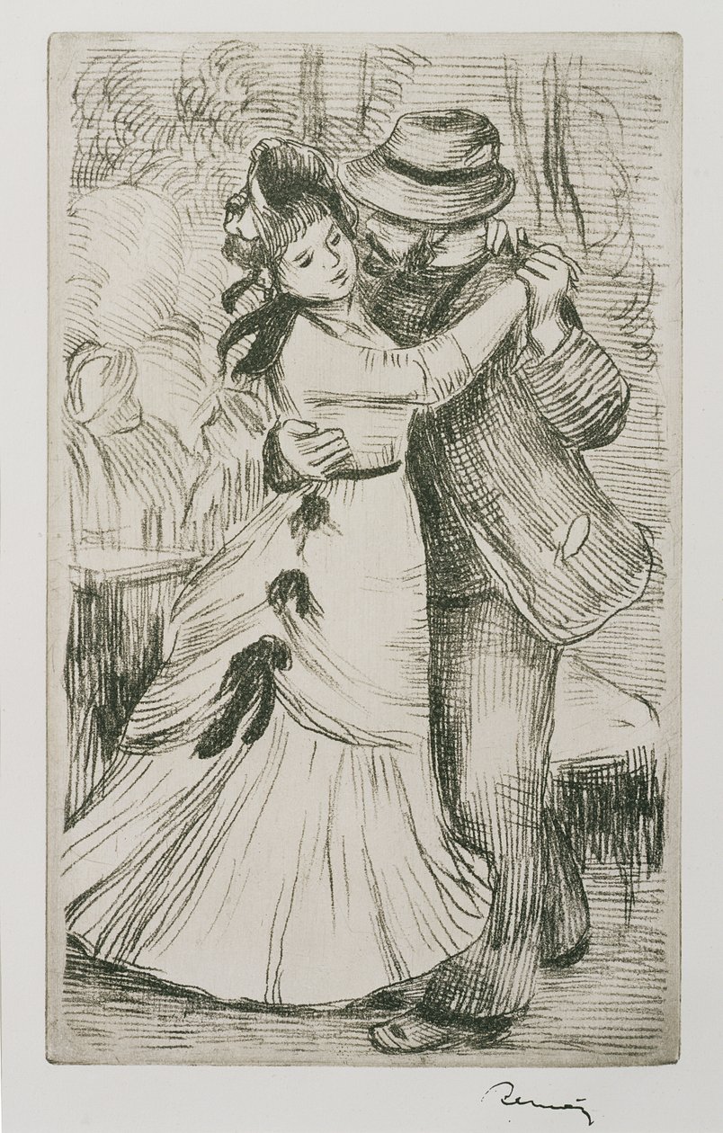 Tanssiva pariskunta, n. 1880 tekijältä Pierre Auguste Renoir