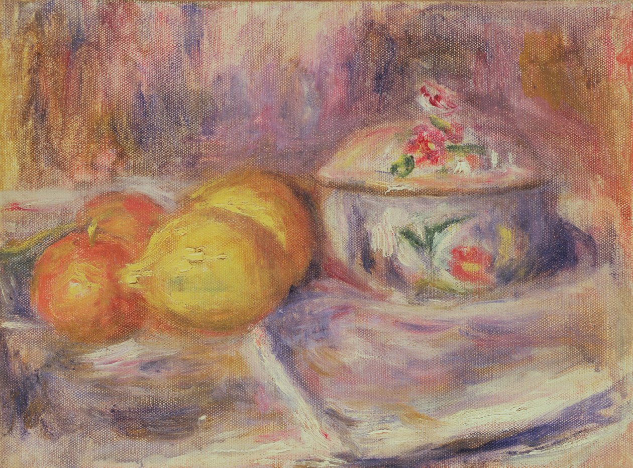 Hedelmät ja Bonbonniere, vuoden 1914 jälkeen tekijältä Pierre Auguste Renoir