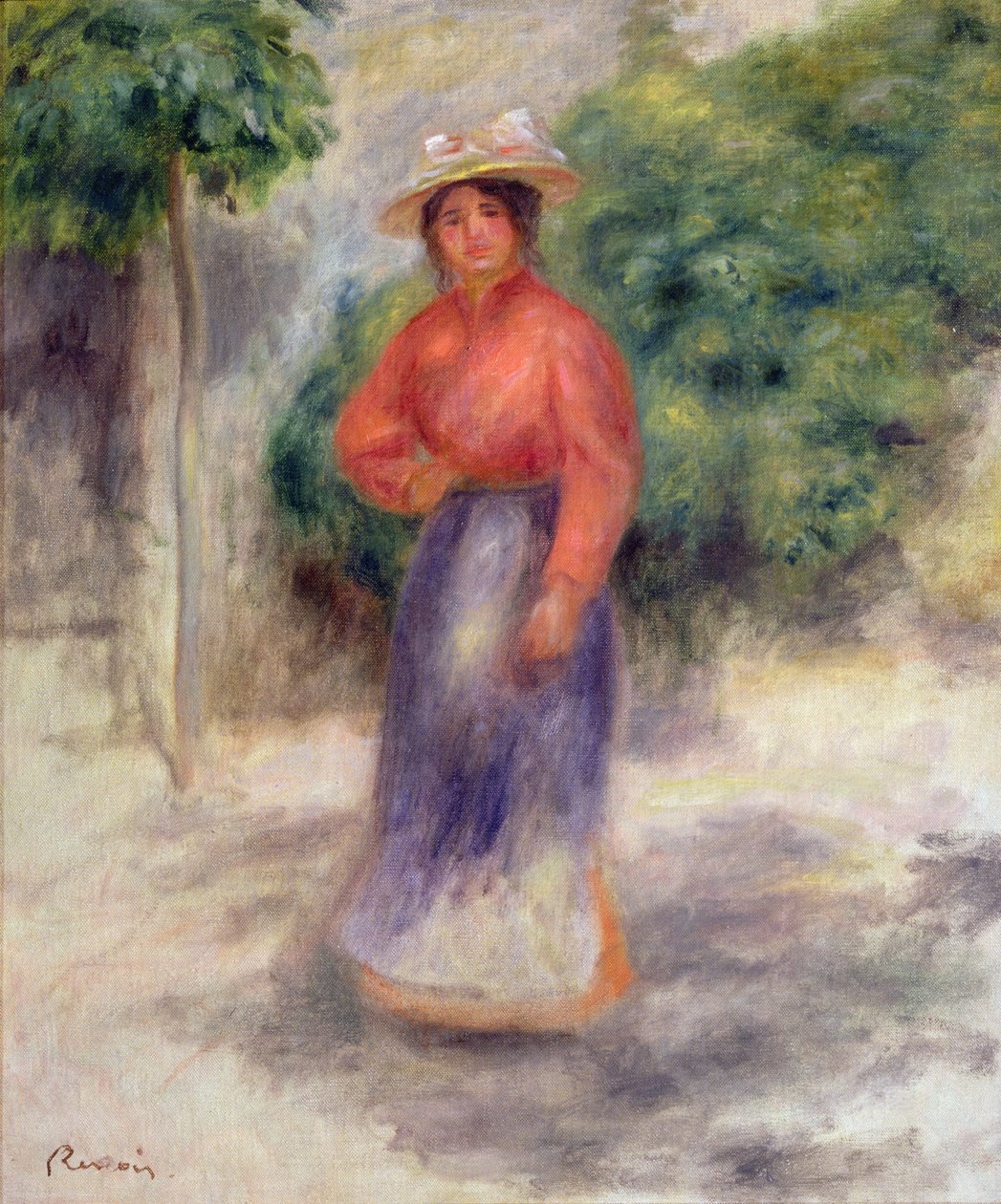 Gabrielle puutarhassa, n. 1905 tekijältä Pierre Auguste Renoir