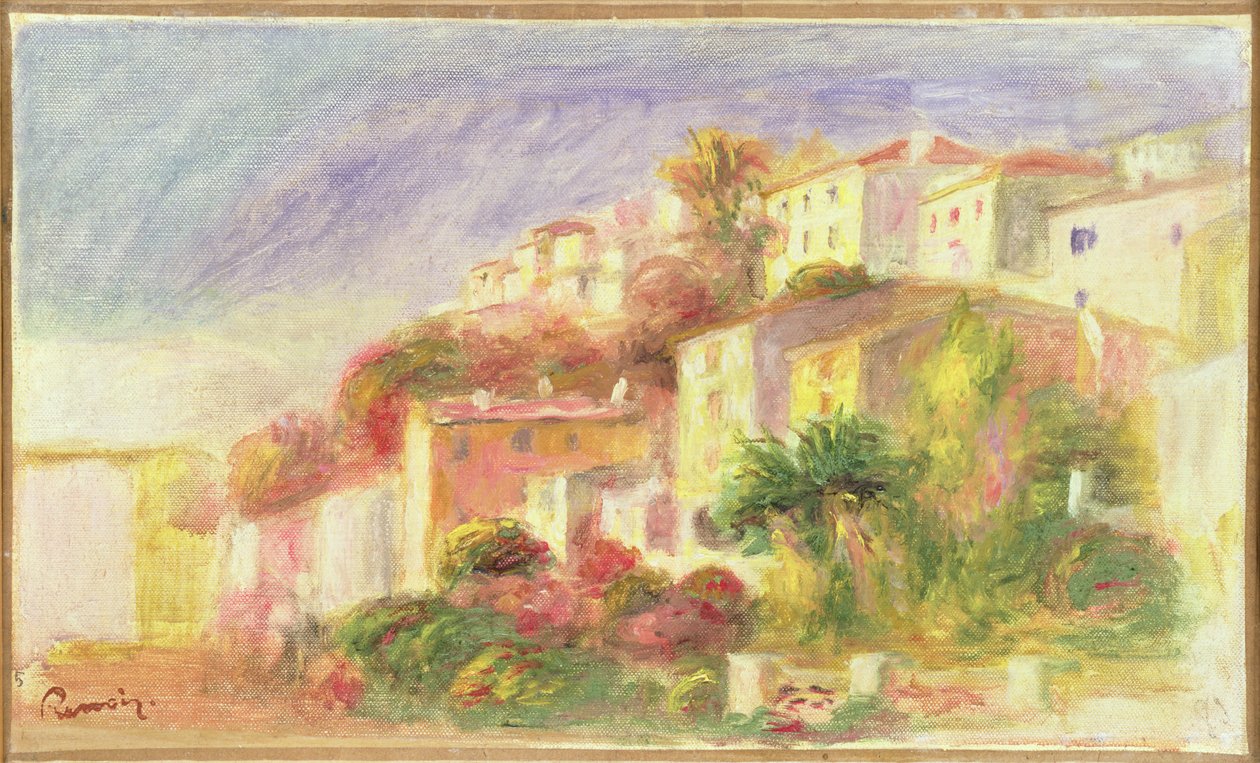 Postitoimiston puutarha Cagnesissa, 1918 tekijältä Pierre Auguste Renoir