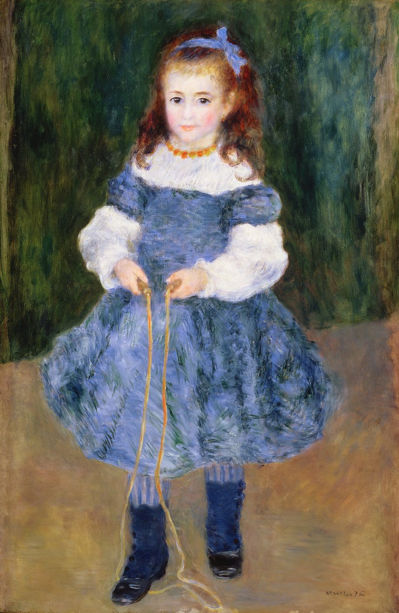 Tyttö hyppynarulla, 1876 tekijältä Pierre Auguste Renoir