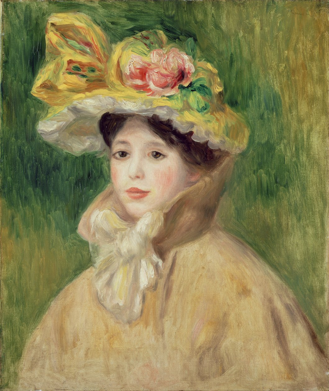 Tyttö, jolla on keltainen viitta, 1901 tekijältä Pierre Auguste Renoir