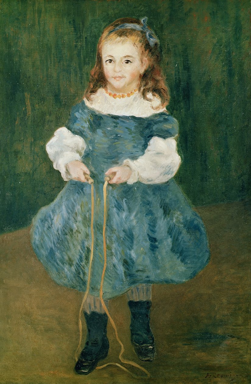 Tyttö hyppynarun kanssa, 1876 tekijältä Pierre Auguste Renoir