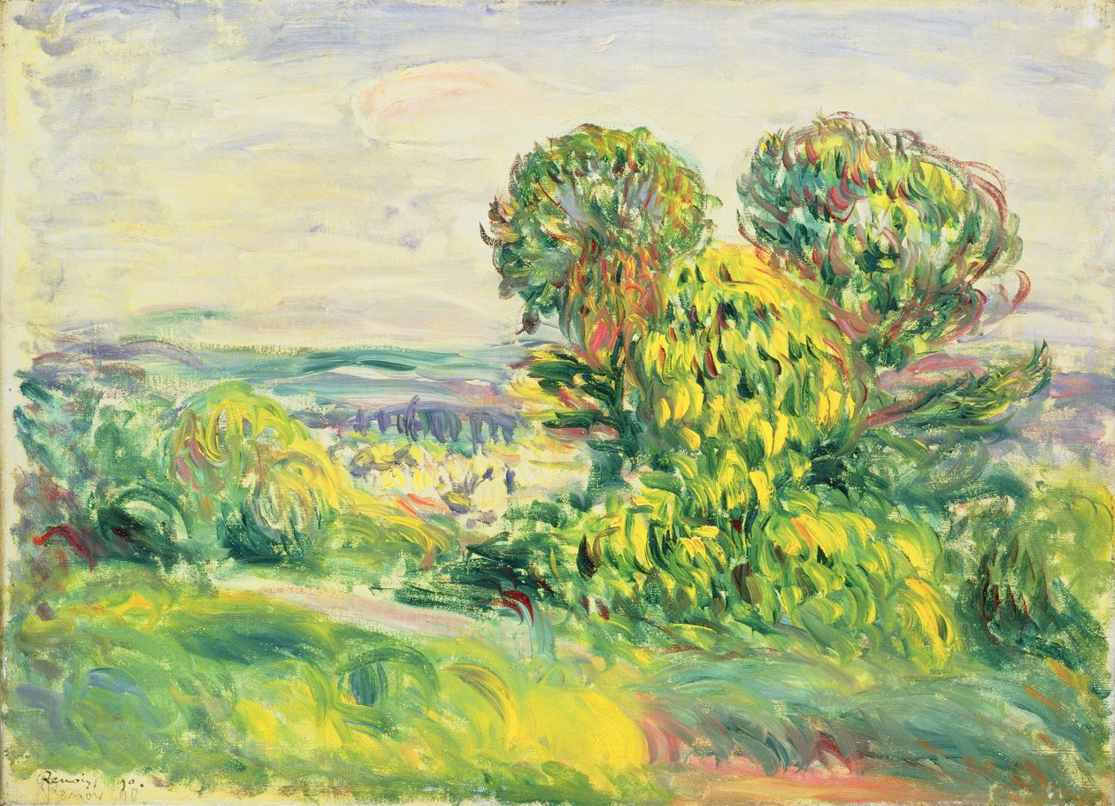 Vihreät puut, 1890 tekijältä Pierre Auguste Renoir