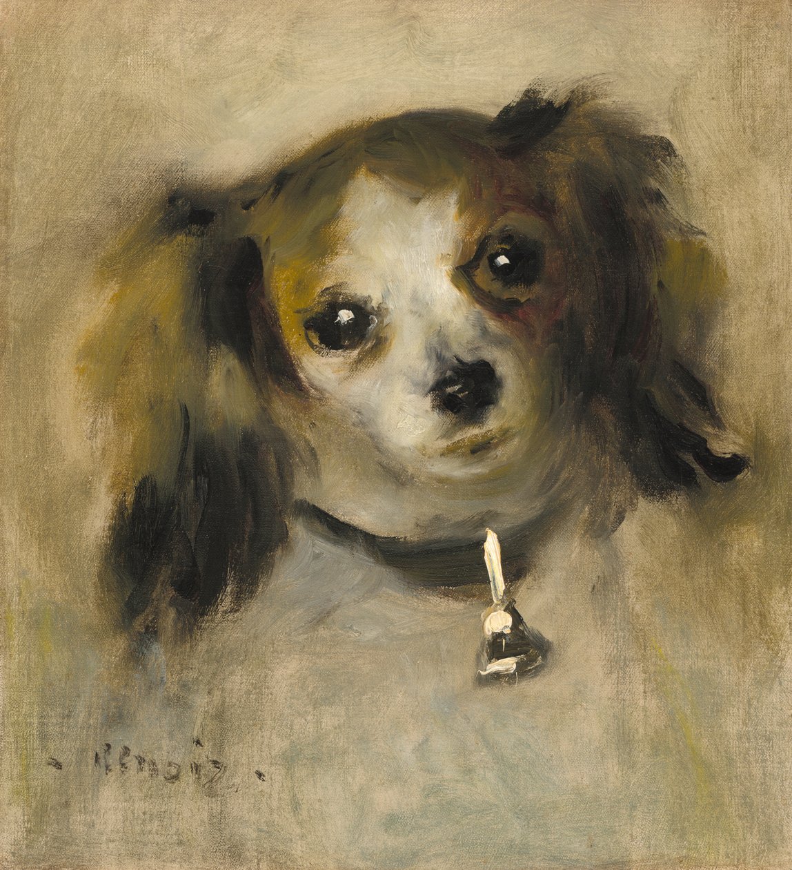 Koiran pää, 1870 tekijältä Pierre Auguste Renoir