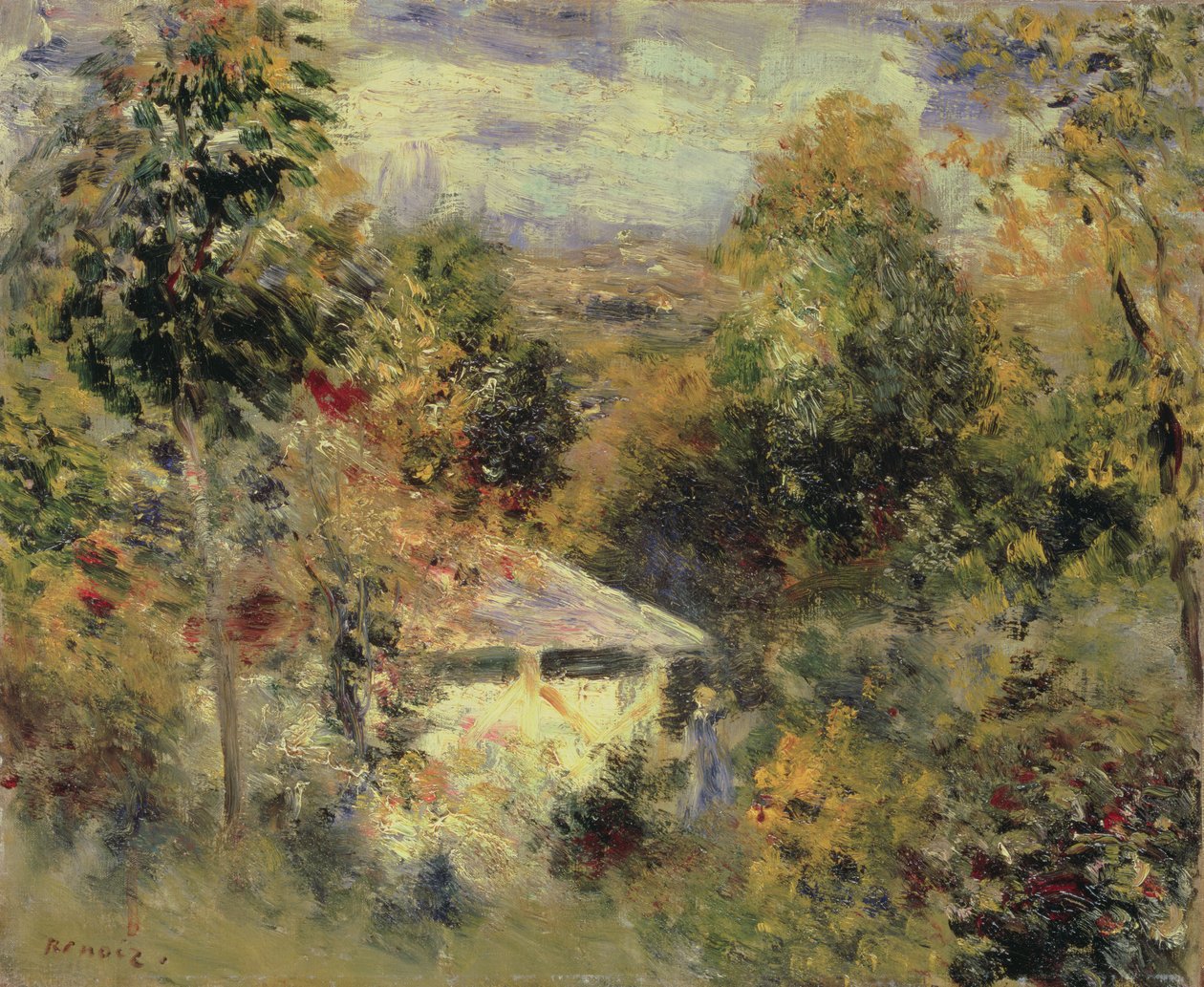 Talo metsässä, 1875 tekijältä Pierre Auguste Renoir