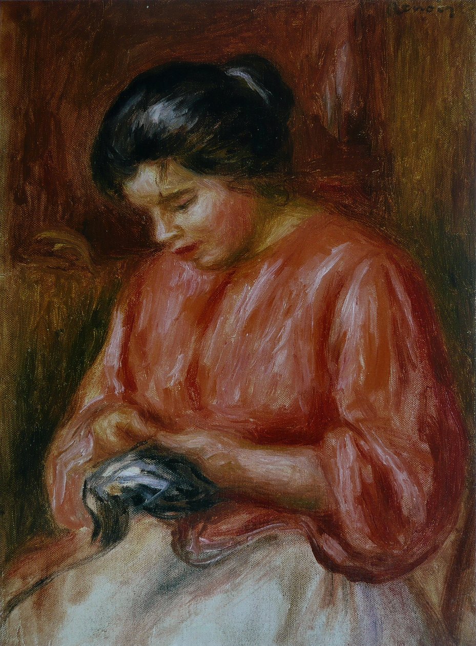 Jeune Fille en rouge tekijältä Pierre Auguste Renoir