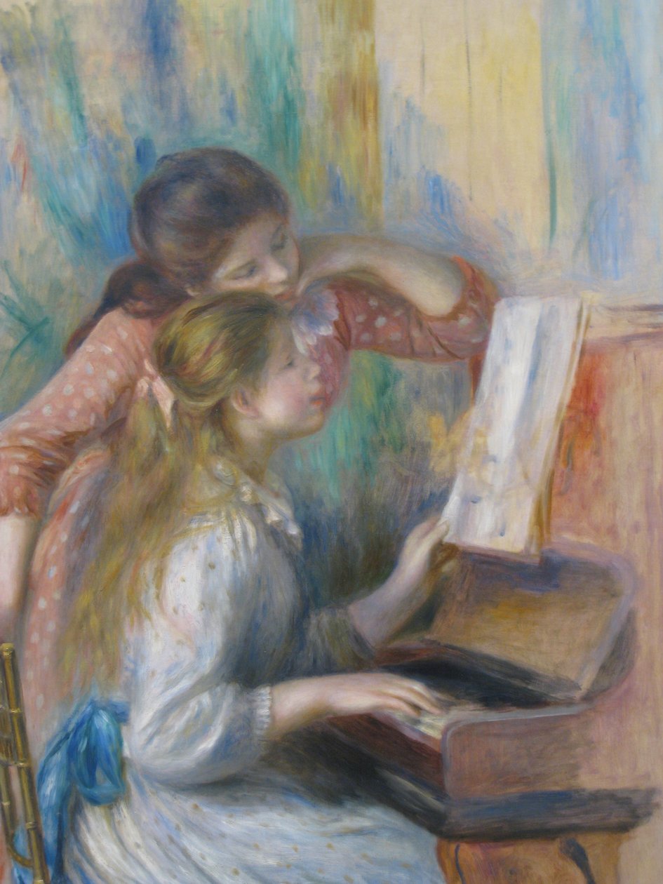 Jeunes Filles tai piano tekijältä Pierre Auguste Renoir