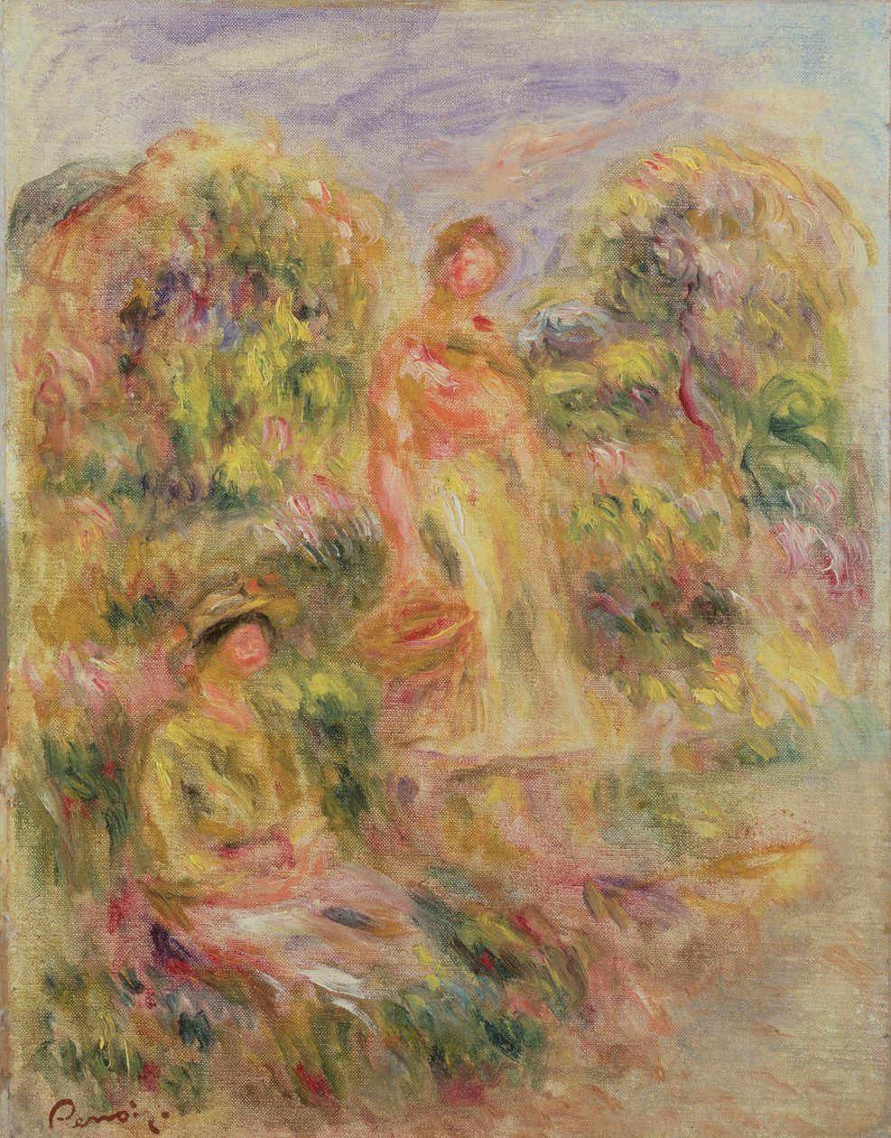 Maisema kahden naisen kanssa, 1919 tekijältä Pierre Auguste Renoir