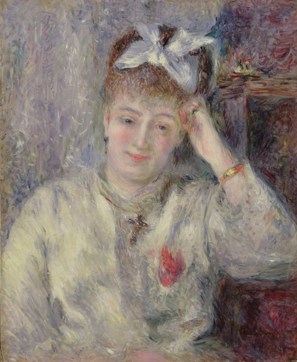 Madame Murer nojaa pianoon, n. 1878 tekijältä Pierre Auguste Renoir