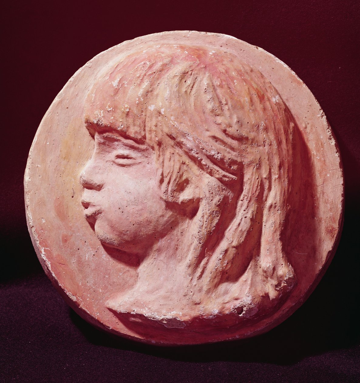 Claude Renoirin (1901-81) muotokuva (sementti) (medaljonki) tekijältä Pierre Auguste Renoir