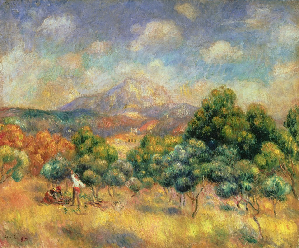 Mount Sainte-Victoire, 1889 tekijältä Pierre Auguste Renoir