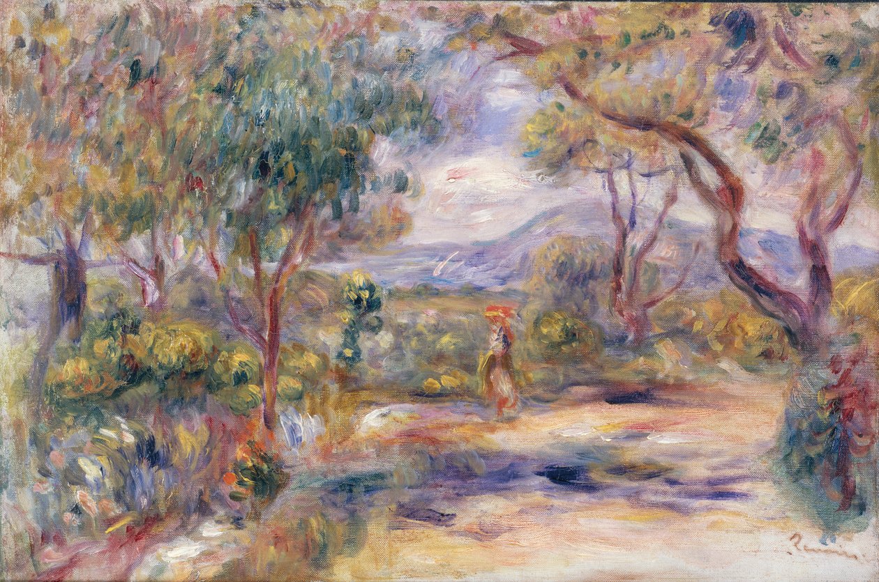 Maisema Cannesissa (Renoirin puutarha) n. 1914 tekijältä Pierre Auguste Renoir