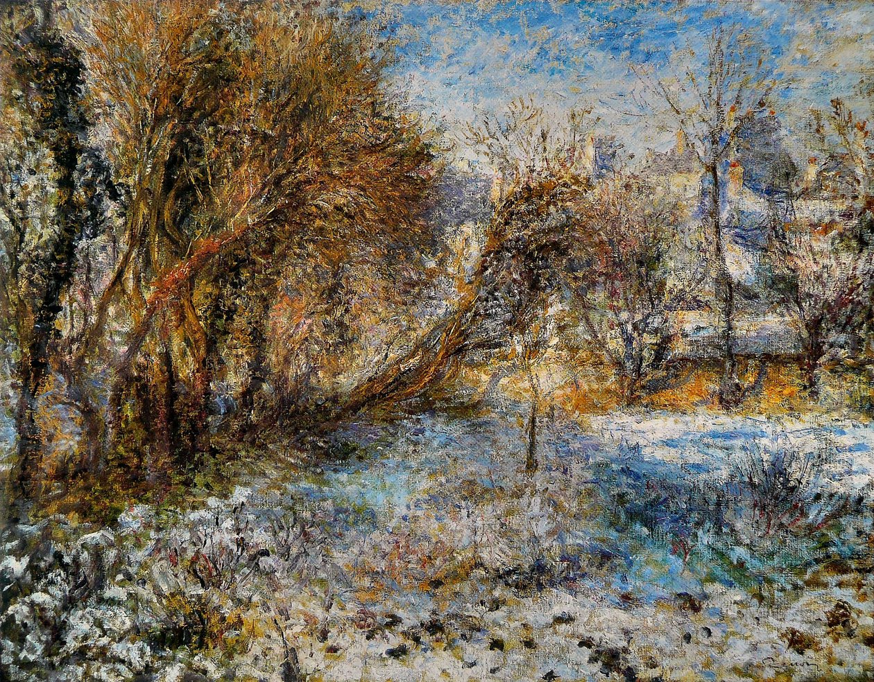 Paysage de neige tekijältä Pierre Auguste Renoir