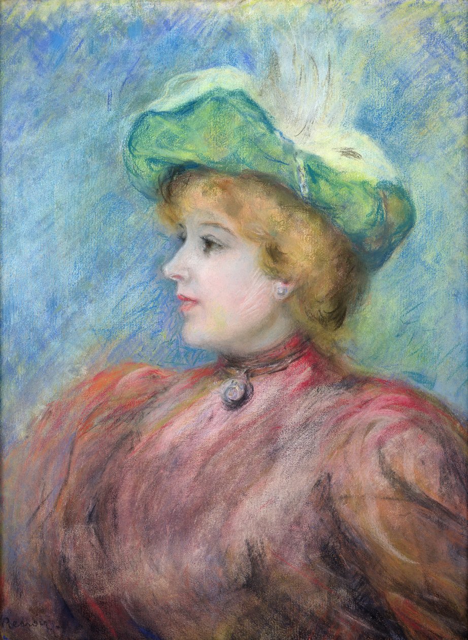 Mademoiselle Dieterlen muotokuva (pastelli paperille) tekijältä Pierre Auguste Renoir