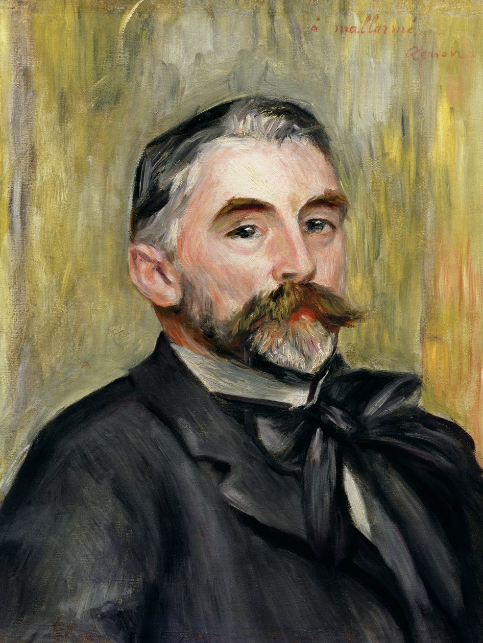 Stephane Mallarmen (1842-98) muotokuva 1892 tekijältä Pierre Auguste Renoir