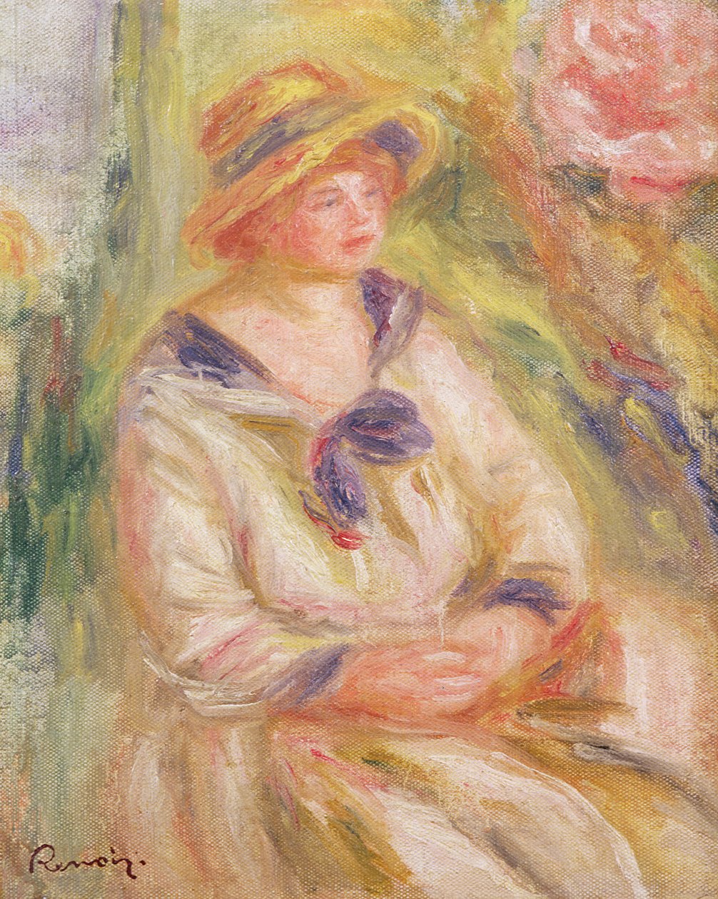 Naisen muotokuva, noin 1910 tekijältä Pierre Auguste Renoir