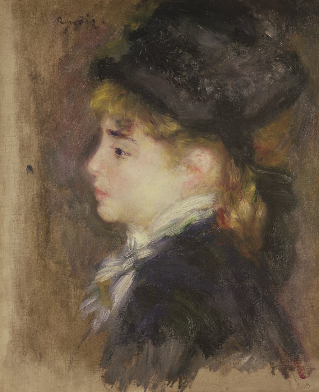 Naisen muotokuva, mahdollisesti Margot, n. 1876-78 tekijältä Pierre Auguste Renoir