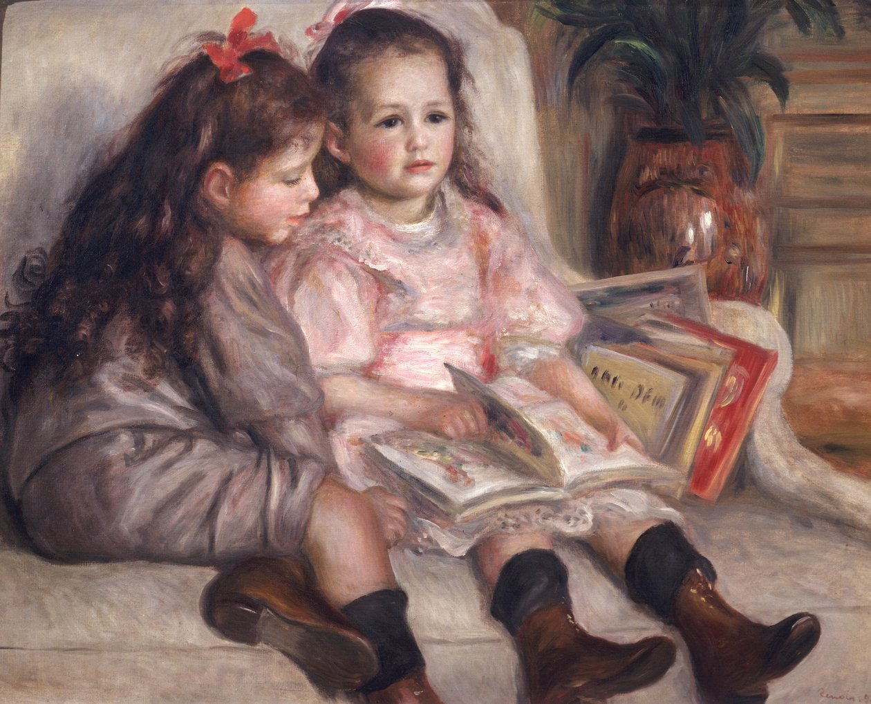 Lasten muotokuvia tai Martial Caillebotten lapset, 1895 tekijältä Pierre Auguste Renoir
