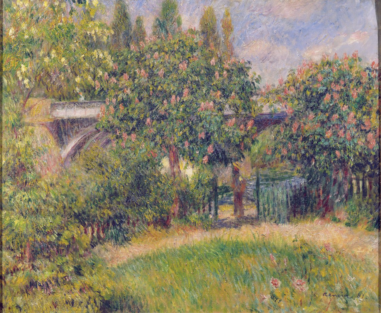 Chatoun rautatiesilta, 1881 tekijältä Pierre Auguste Renoir