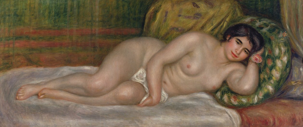 Makaava nainen alaston (Gabrielle) 1906-07 tekijältä Pierre Auguste Renoir