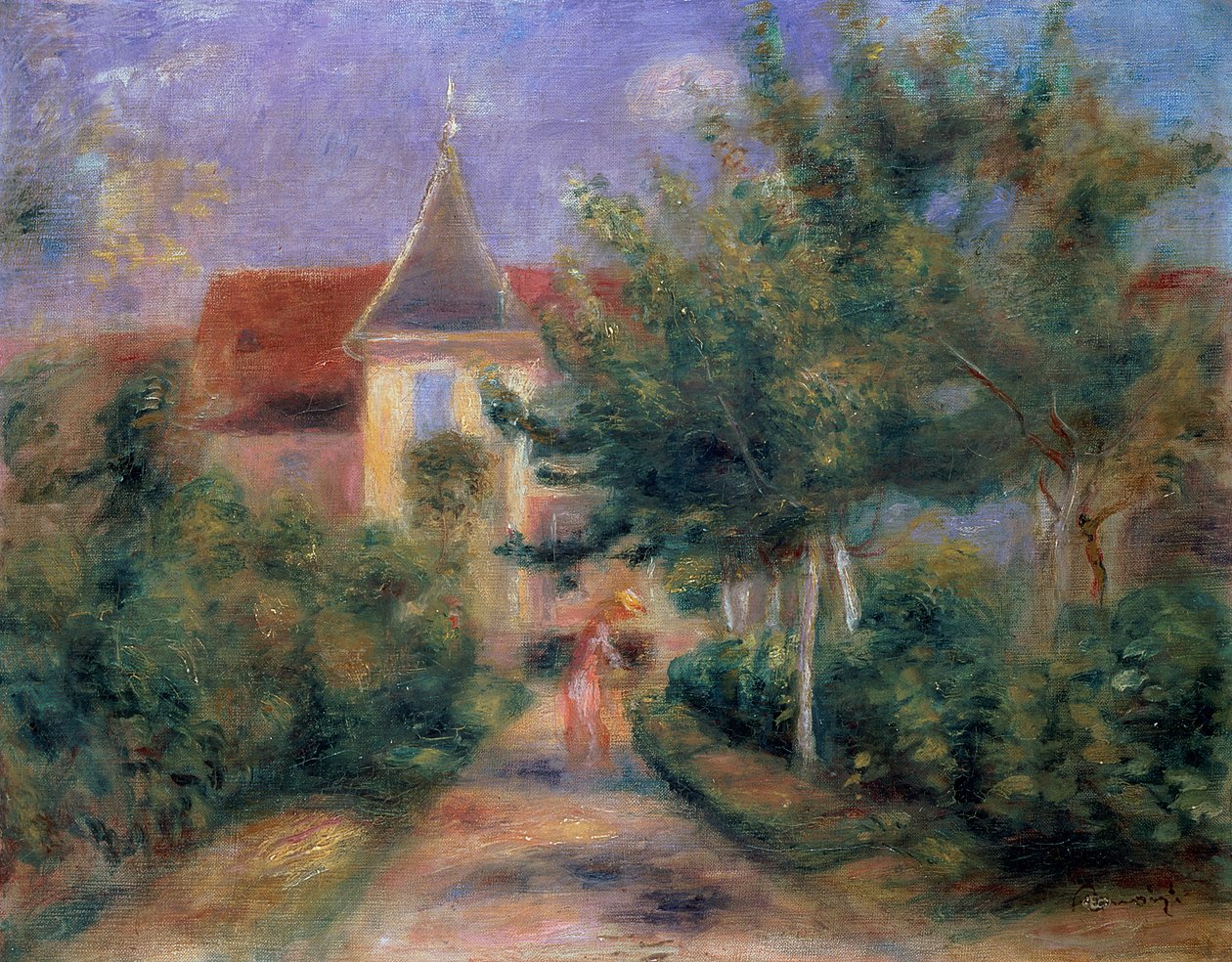 Renoirin talo Essoyesissa, 1906, tekijältä Pierre Auguste Renoir