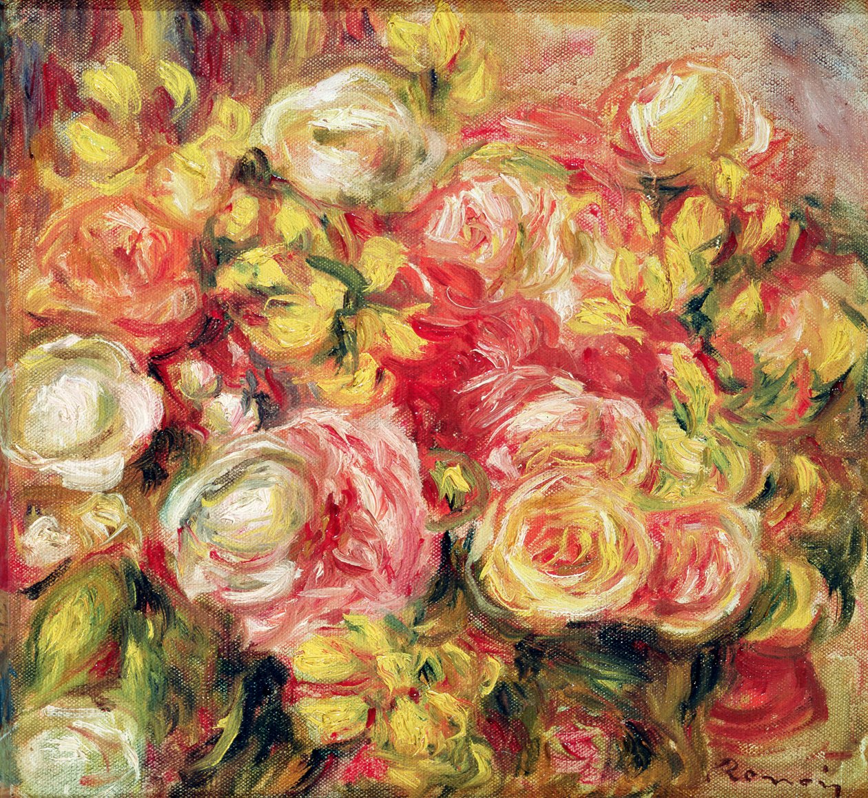 Ruusut, 1915 tekijältä Pierre Auguste Renoir