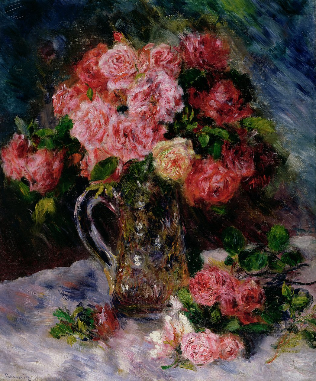 Ruusut, n. 1879 tekijältä Pierre Auguste Renoir