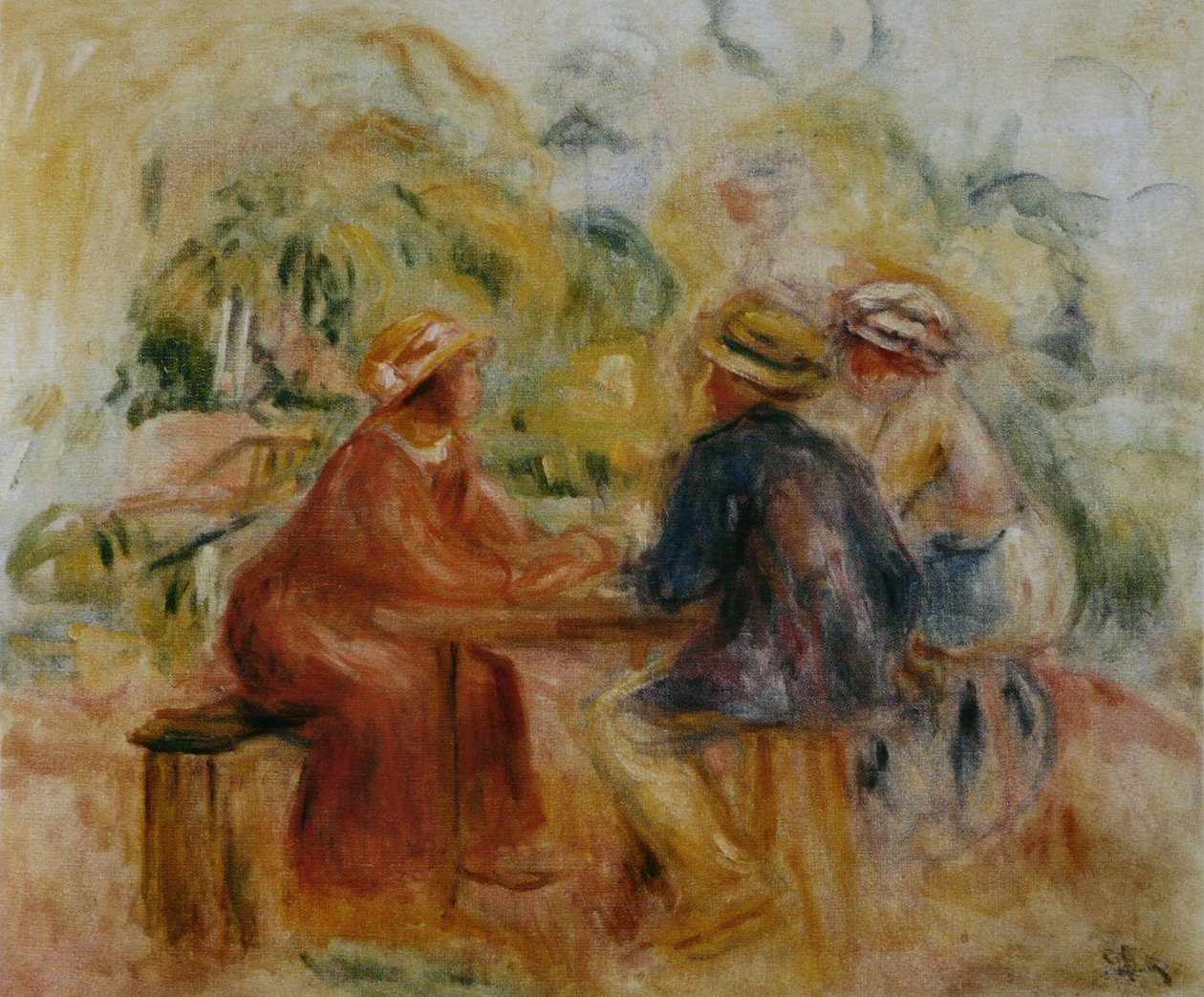 Réunion dans le jardin tekijältä Pierre Auguste Renoir