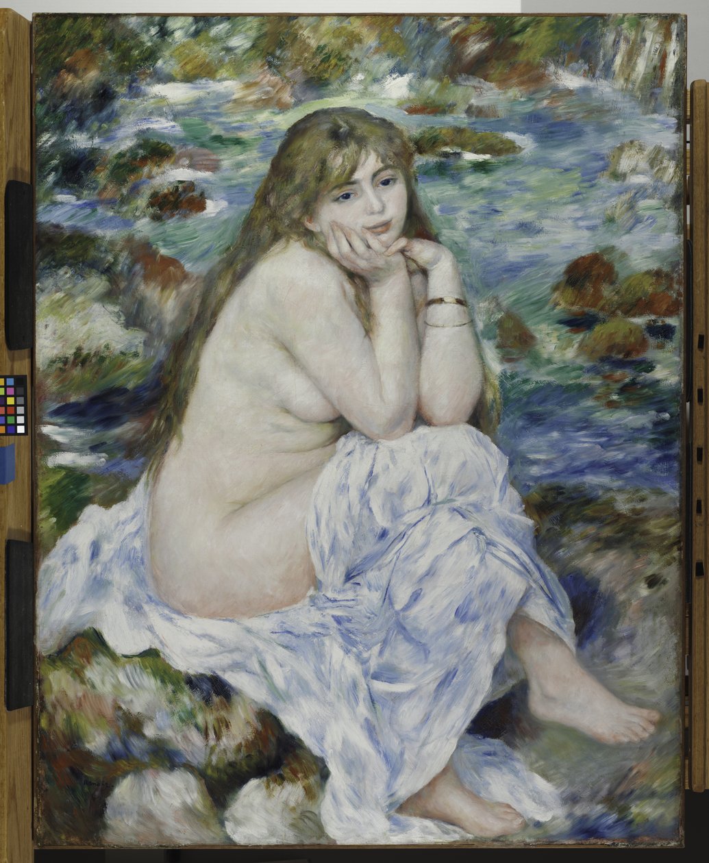 Istuva kylpejä, n. 1883-1884 tekijältä Pierre Auguste Renoir